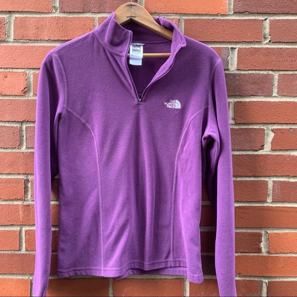 The North Face purple fleece pullover- M